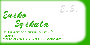 eniko szikula business card